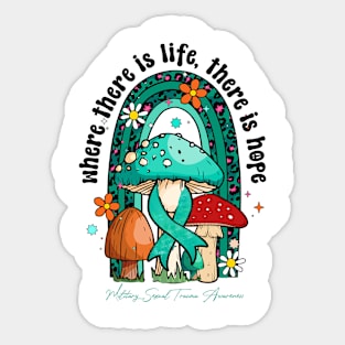 Military Sexual Trauma Awareness - life hope ribbon Sticker